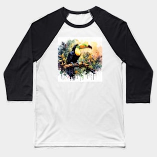 Colorful parrot sitting in the rain forest Baseball T-Shirt